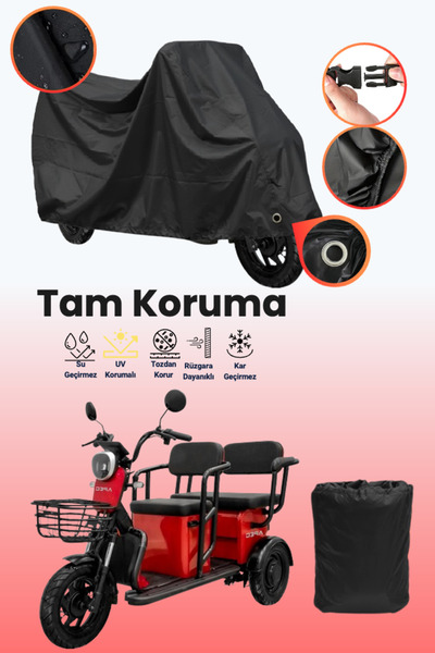 dokaca Black Lock Compatible Electric Moped Canopy, Compatible with 2-Seat 3-...