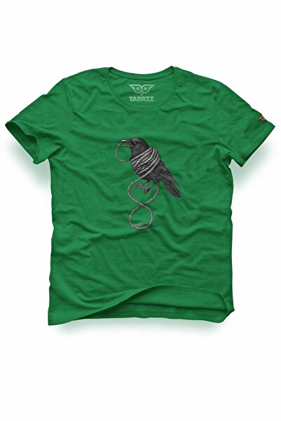 Tarrzzcom Unisex 100% Cotton Regular Fit Crow Printed T-Shirt - Crow Design T...