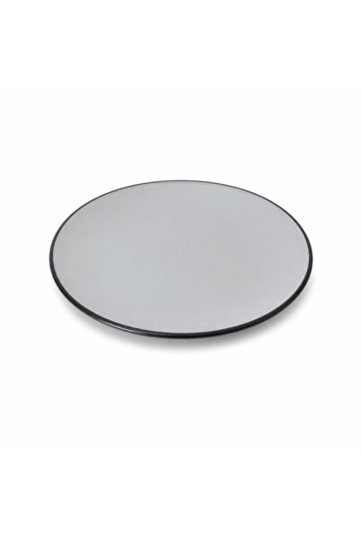 genric 30cm Round Black and Gunmetal Melamine Dinner Plate