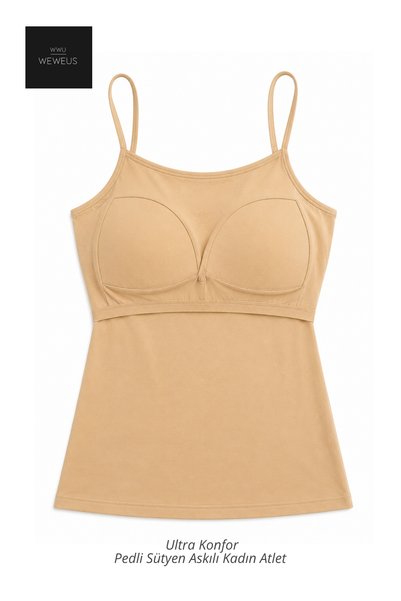 Weweus Women's Athlete Bra with Pads and Thin Straps