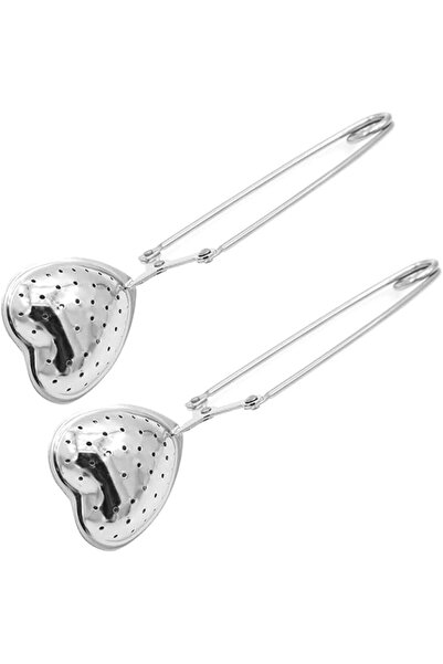 PRETYZOOM 2pcs Heart Shape Stainless Steel Tea Filter With Handle Reusable Te...