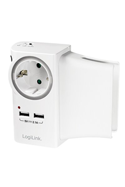 LogiLink PRIZA LOGILINK, Schuko x 1, conectare prin Schuko (T), USB x 2, 16 A...