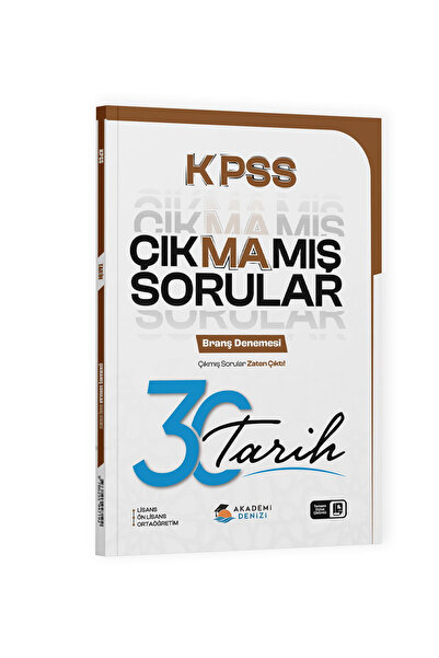 ADY Akademi Denizi Yayınları Akademi Denizi KPSS Tarih Çıkmamış Sorular 30 lu...