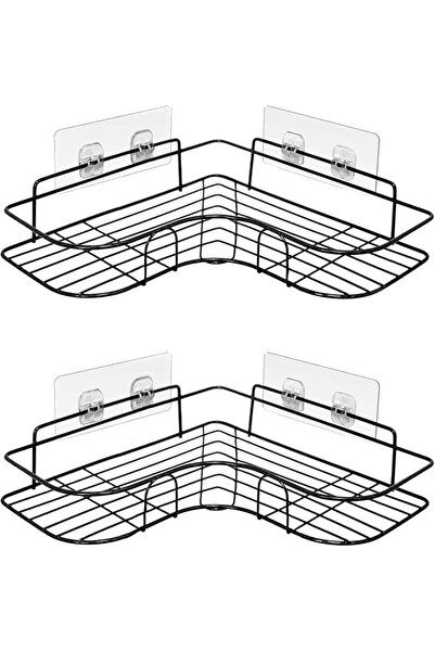 JOYZZZ Corner Shower Caddy, 2 Pack Wall Mounted Bathroom Storage Shelves with...