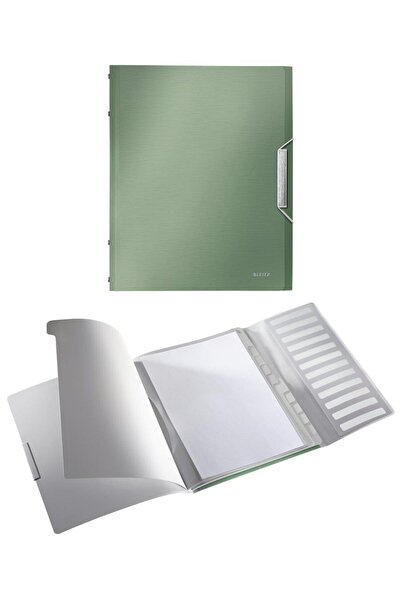 Leitz Style Folder, Plastic Pp, With 6 Dividers - Pistachio