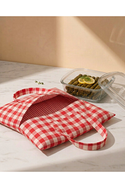 Hophera Red Pyrex Glass Carrying Bag Pot and Storage Container Bag