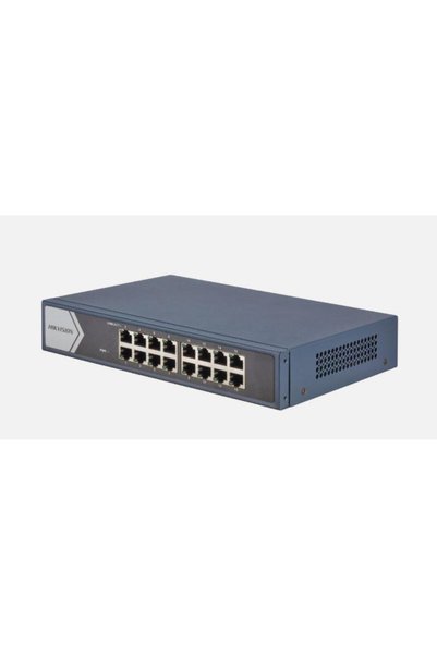Hikvision SWITCH Hikvision, Gigabit x 16, carcasa metalica, "DS-3E0516-E(B)"