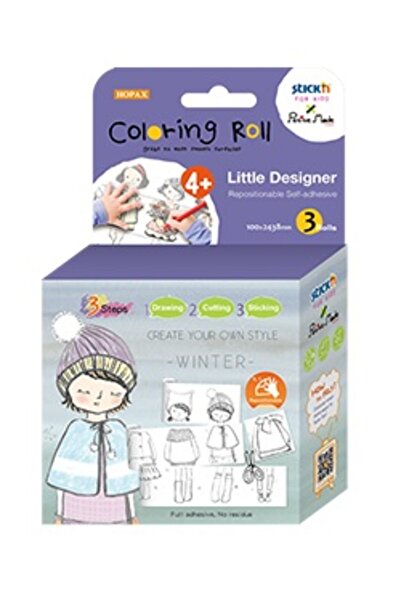 Hopax Творческа кутия с ролки за оцветяване, 3 бр./комплект, Stick'N Little D...