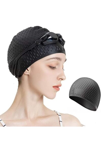 Aputue Silicone Swim Cap, Waterproof Durable Ear Protection Cover for Adults,...
