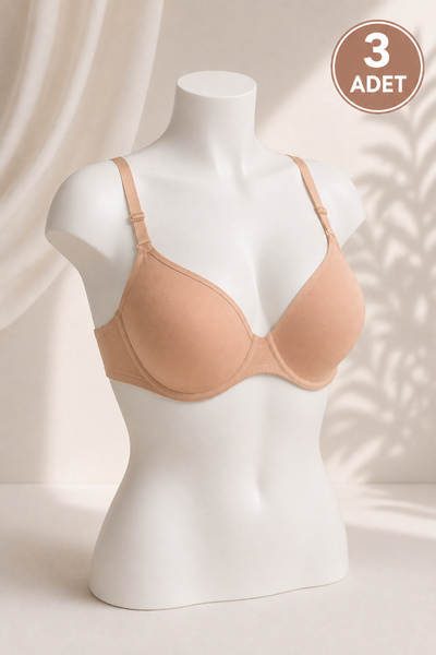 Alıç Women's Bra Without Support Adjustable Straps Daily Comfortable and Soft...