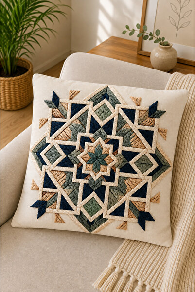 SEVMİŞ HOME Digital Printed Decorative Throw Pillow Cover 43X43 cm – Modern P...
