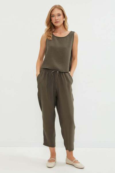 Fulla Moda Basic Elastic Waist Casual 2-Piece Set