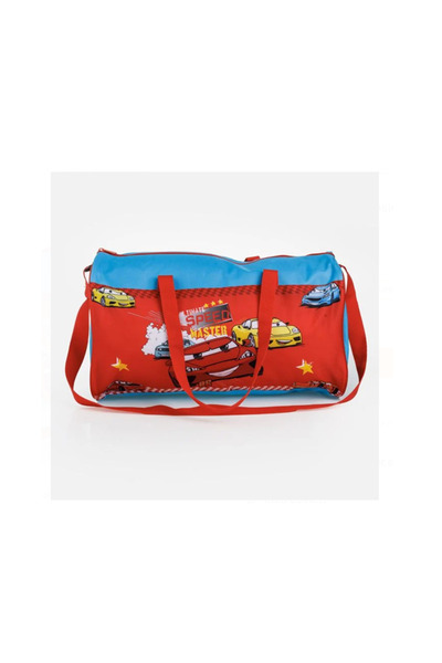 Generic Brand Geanta de Voiaj Model Masini pentru Copii Rosu Albastru 45x21x25cm