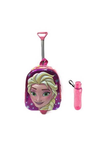 Mashotrend Girl's Elsa Kindergarten Bag with Trolley - Elsa Nursery Bag with ...