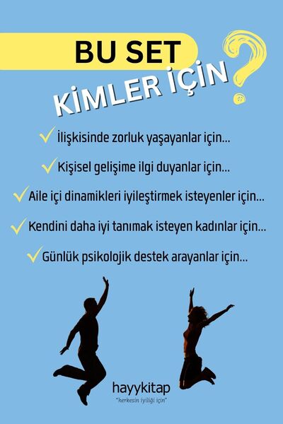 hayykitap Anlama ve Anlaşılma Sanatı Seti (5 Kitap) Kocam Bir Narsist - Kadınlığın Keşfi - Mutluluk Terapileri - Başucumdaki Psikolog - Ailenin Mutluluk Atölyesi