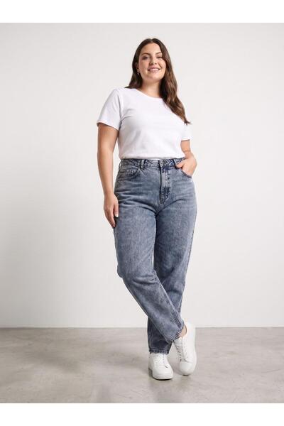 sports here Girls' / Women's Plus Size High Waist Jean Pants
