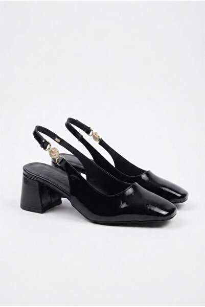fort 129-2655 Kut Open Toe 5 cm Thick Heeled Women's Shoes