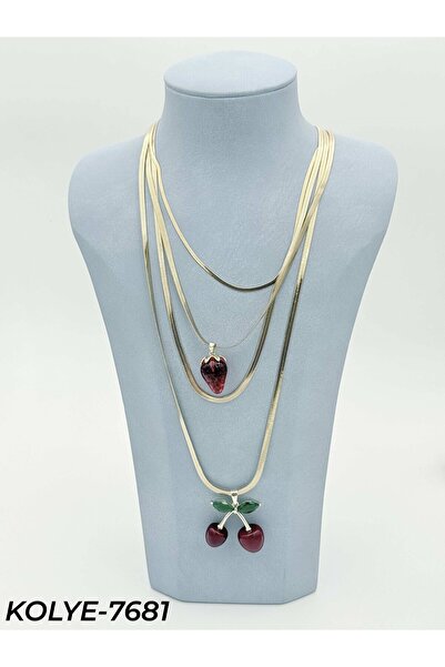 Bozhi Steel Multiple Pendant Steel Necklace Everyday Elegance Gift for Specia...