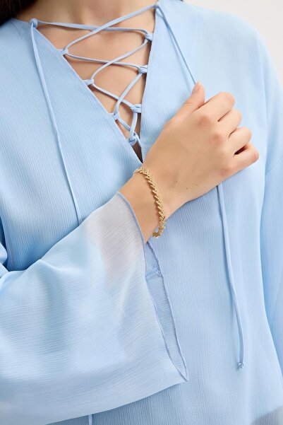 KADRİYE BAŞTÜRK Stone sequential bracelet gold