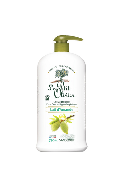 Le Petit Olivier Gel de duș cremă cu lapte de migdale, 750 ml, Hidratant și c...