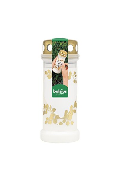Bolsius Set 3 x Candela din Plastic cu Capac, Alba, Model Inima, Bolsius, Nr....