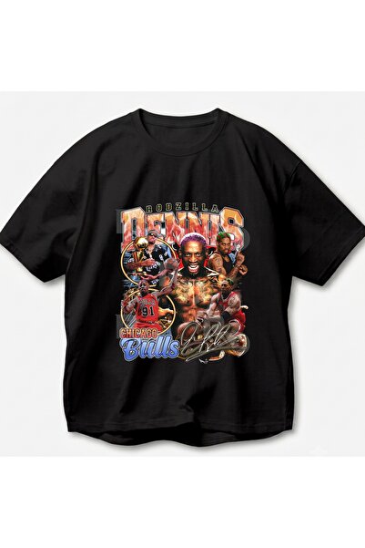 SVART WEAR Dennis Rodman Printed Vintage Y2K Retro Unisex Oversize 100% Cotto...