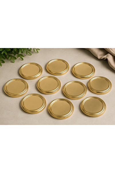 mafa home 10 cm Gold Metal Jar Lid 10 Pieces