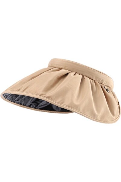 STARSTAR Women's foldable sun hat black large adjustable hair clip.