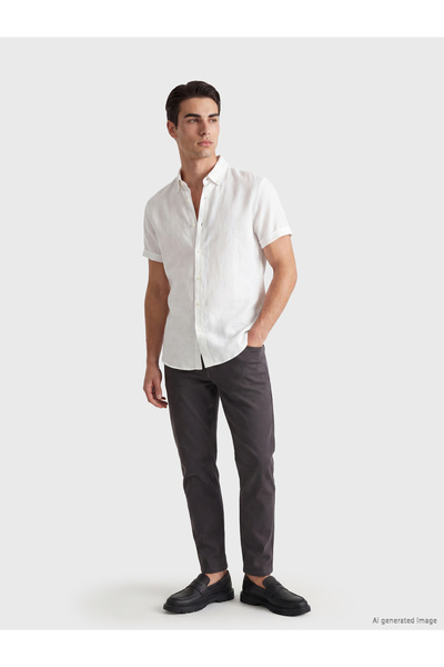 LC Waikiki Pantaloni chino slim pentru bărbați din Gabardine