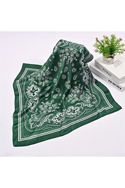 STARSTAR Women's rayon scarf 70x70cm chocolate paisley square headscarf.