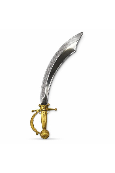 SORA GROUP Shiny Metal-Looking Plastic Pirate Sword - 45 cm