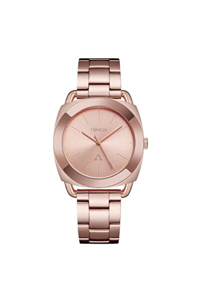 TRNDA Women's Rose Gold Stainless Steel Watch, Round Dial | Trnda-001