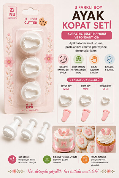 pratikpastacılık Mini 3-Piece Printing Set for Sugar Paste-Cookie-Ceramic Pri...
