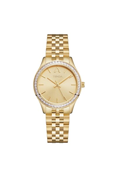TRNDA Women's Gold Stainless Steel Watch, Gold Dial | Trn-W32g