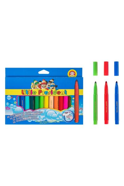 BAMI NETWORK Set carioci lavabile varf gros 16 culori copii 3 ani+