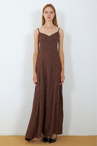 MY GRS Viscose Fabric Strappy Dots Dress