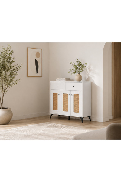 Palma homez دولاب خشب أبيض 95×100×35 سم