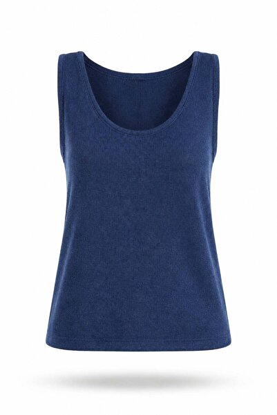 5in1Canpolat Blue Draped Mercerized Undershirt 26346