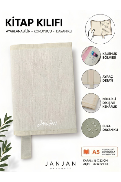 JANJAN Natural Fabric Book Cover,Washable Book Cover,Book Protector,32X22 cm ...