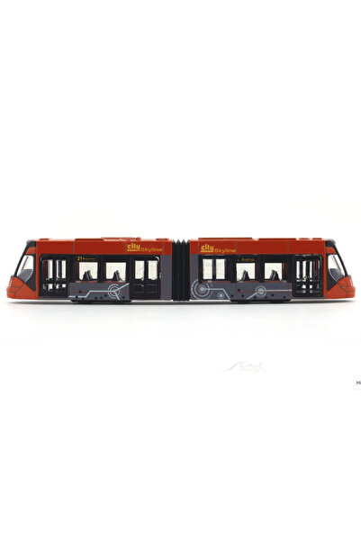TOYFEST Avenio Tram Red Metal Toy City Tram Collection Model 20 cm