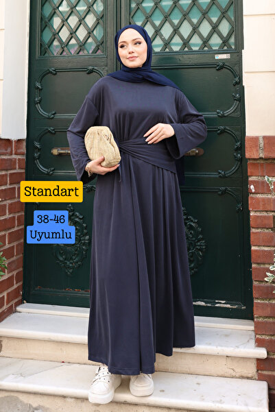 Mogi Butik Women's Cupra Pike Fabric Comfortable Cut Hijab Dress with Mobile ...
