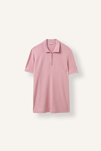 DeFacto Regular Fit Zipper Closure Short Sleeve Polo T-Shirt H3718Ax26Au