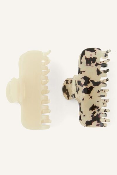 DeFacto Women's 2-Piece Leopard Patterned Hair Clips I3656Axns