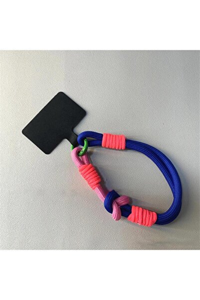 Choice3 Blue Korean Mobile Phone PLR Knot Portable Anti-loss Hand Bracelet Ch...