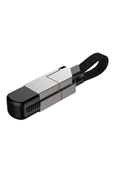 choice2 Black 4 in 1 Multi Fast Charging Cable Keychain Type C 60W 27W PD Cha...