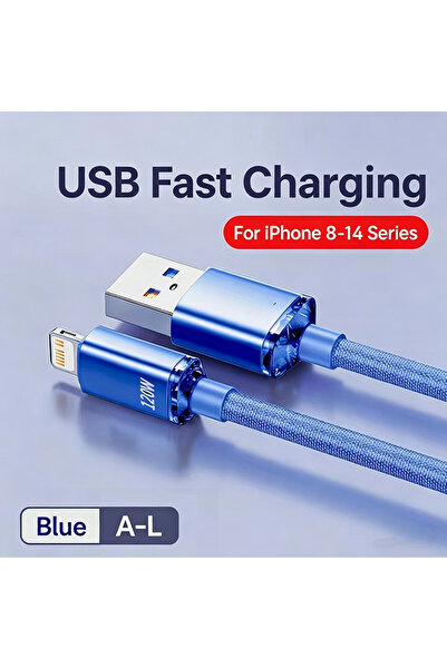 Choice15 2m A-L Blue NNBILI Type C PD 120W Cable for iPhone 14 13 12 11 Pro X...