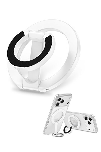 Choice WHITE Magnetic Phone Ring for MagSafe Grip Dual-Sided Magnetic Magnet ...