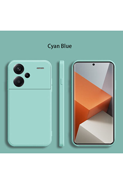 Choice4 Note 13 Pro Plus 5G Cyan Square Liquid Silicone Phone Case for Redmi ...