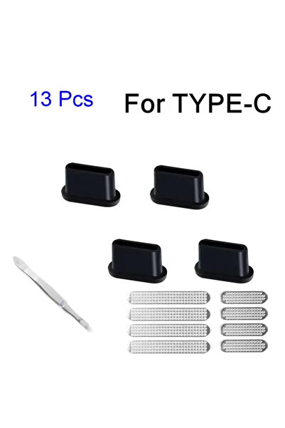 choice2 13pcs For Type C Plu Metal Dustproof Mesh Sticker for Phone Speaker H...