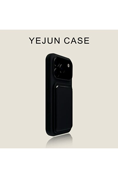 Choice16 iPhone 15 Pro Max Black Luxury liquid shockproof card holder phone c...